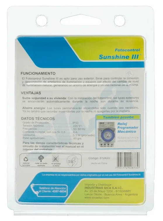 FOTOCELULA SUNSHINE III 1200W - SICA - Image 4